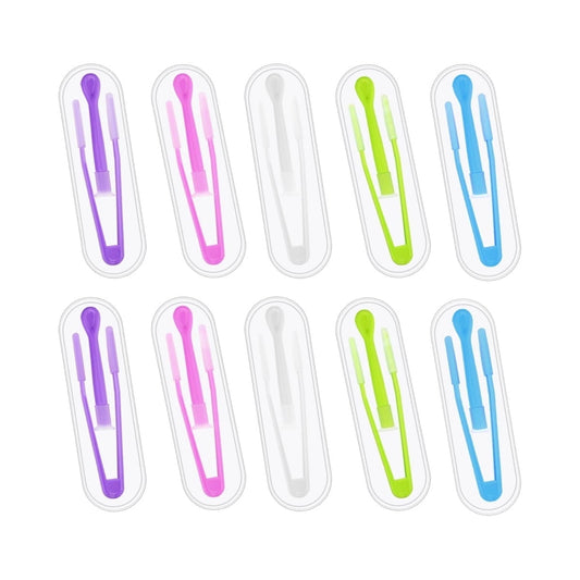 10Pack Portable Soft Contact Lens Remover Tool,QZS Contact Applicator & Inserter with Tip,Includes Tweezers & V1189-WXFWAL-20260319-00407