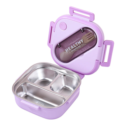 Aespoir Lunch Box, Toddler Lunch Box, Leak-Proof, Four-Sided Clasp for School,Camping,Travel, 7.5x7.5x3 In V1189-WXFWAL-20260319-00412
