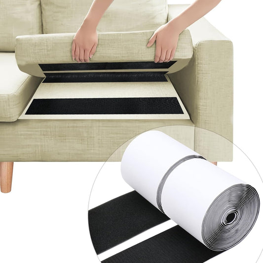 QZS Nylon Heavy Duty Tape Strips,3.9x78.7In Portable Black Adhesive Tape for Couch,1Pack Double Sided Rolls V1189-WXFWAL-20260319-00416