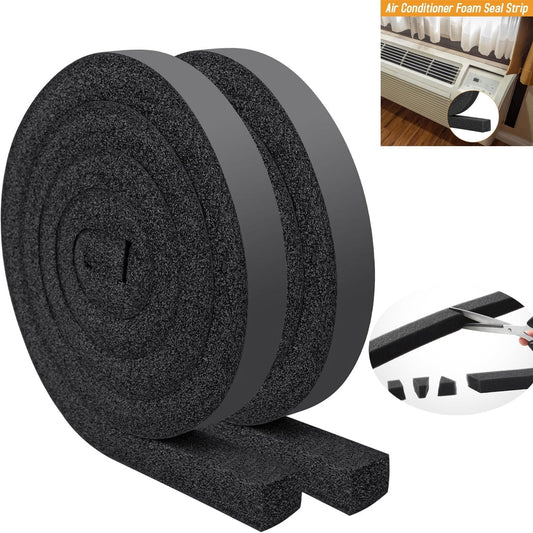 2 Roll 13FT Air Conditioner Foam Strip,Tutuviw 1 X 1 Inch Foam Weather Stripping,Non Adhesive Insulating V1189-WXFWAL-20260319-00417