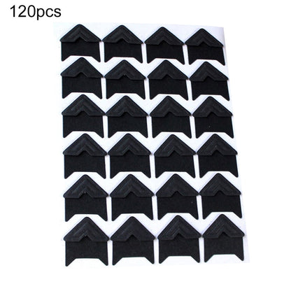 opvise 120Pcs Self-Adhesive Photo Frame Corner Sticker Craft Scrapbook Album Decor Silver Black V1189-WXFWAL-20260319-00426
