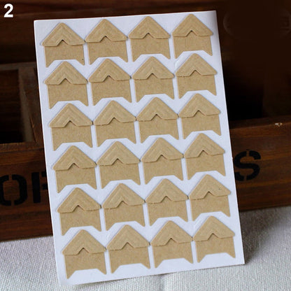 opvise 120Pcs Self-Adhesive Photo Frame Corner Sticker Craft Scrapbook Album Decor Silver Black V1189-WXFWAL-20260319-00426
