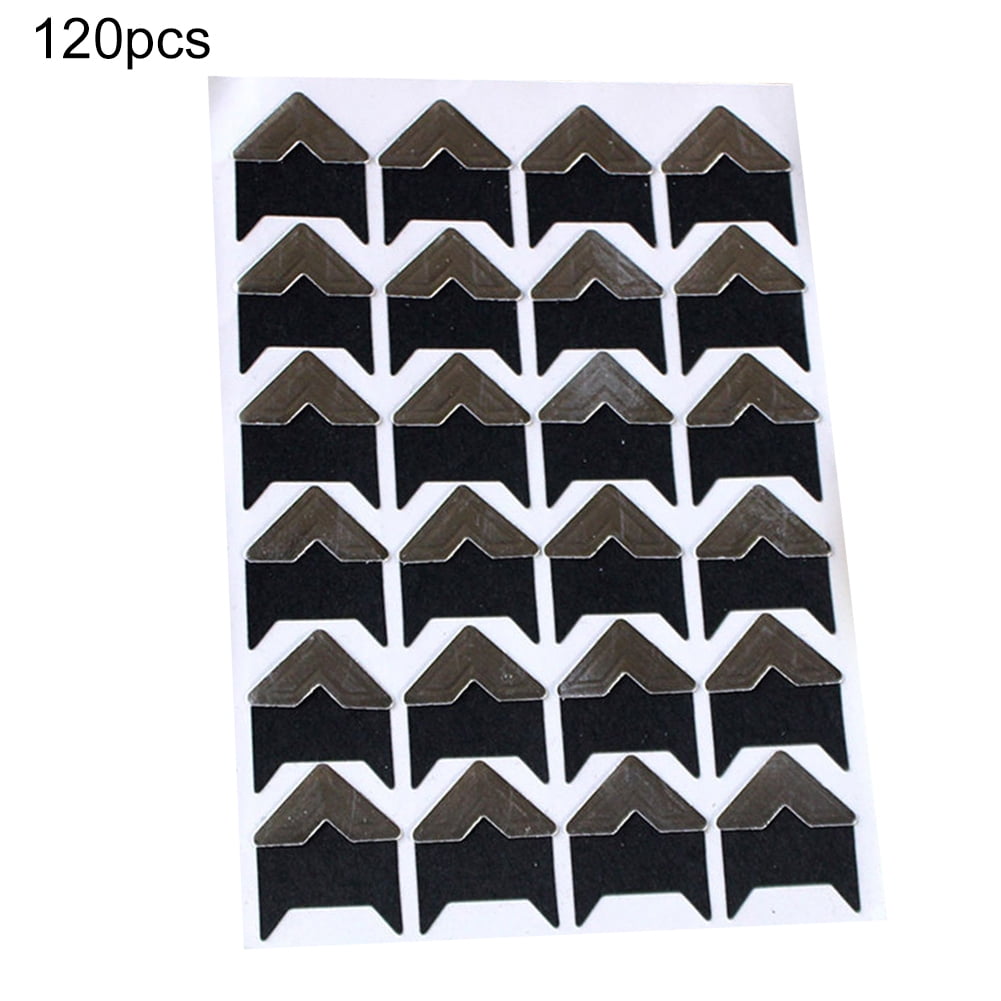 opvise 120Pcs Self-Adhesive Photo Frame Corner Sticker Craft Scrapbook Album Decor Silver Gold V1189-WXFWAL-20260319-00427