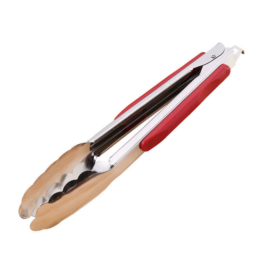 12-Inch Stainless Steel Kitchen Tongs with Locking Ring - Heavy Duty BBQ Grill Tongs for Cooking, Flipping V1189-WXFWAL-20260319-00436
