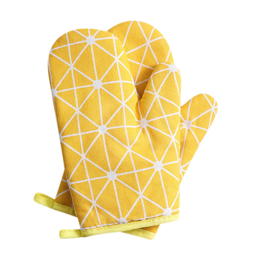 Heat Resistant Oven Gloves,Extra Thick Cotton Kitchen Mitts for Baking, Grilling, BBQ,Non-Slip Microwave & V1189-WXFWAL-20260319-00437