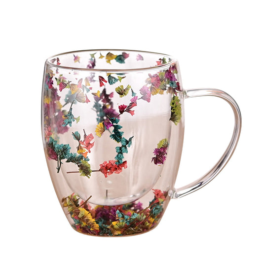 Double-Wall Insulated Glass Mug with Handle,High Borosilicate Glass Coffee Cup for Hot & Cold Drinks - V1189-WXFWAL-20260319-00438