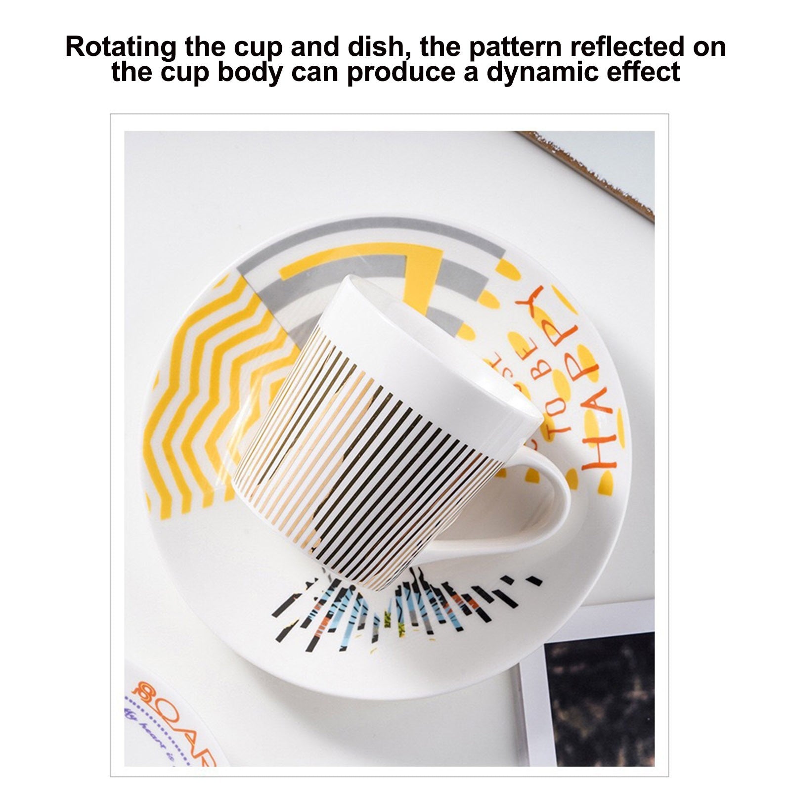 Optical Illusion Ceramic Coffee Mug,Rotating Cup Creates Moving Reflection Design, Unique Novelty Tea & V1189-WXFWAL-20260319-00447