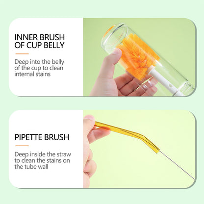 Long Handle Cup Cleaning Brush Set,Multi-Function Bottle Brush with Straw Cleaner & Detachable Heads for V1189-WXFWAL-20260319-00463