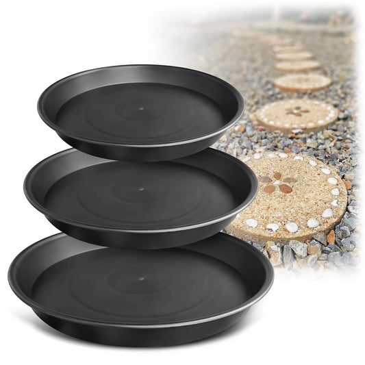 Tutuviw 3 Size Round Stepping Stone Mold,Cement Molds for Concrete,Plastic Concrete Molds for Casting Garden V1189-WXFWAL-20260319-00464