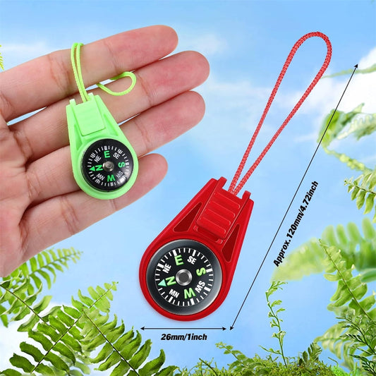Tutuviw 25Pcs Compass for Kids Bulk,Multi-Color Mini Survival Compass,Outdoor Pocket Compass,Mini Compass V1189-WXFWAL-20260319-00483