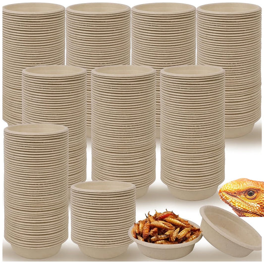 Tutuviw Biodegradable Disposable Paper Pet Bowls Bulk,100Pcs 1OZ Paper Feeding Cups,Sturdy and Leakproof V1189-WXFWAL-20260319-00500