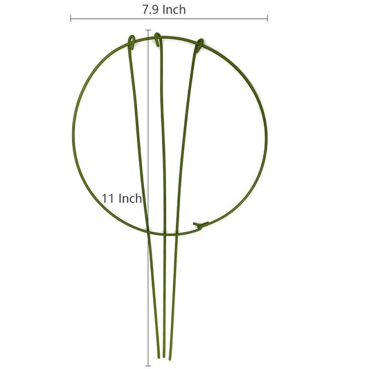 Tutuviw 3 Pcs Garden Plant Support Rings for Potted Plant,9x11in Round Metal Plant Stakes Rings,Garden Plant V1189-WXFWAL-20260319-00506