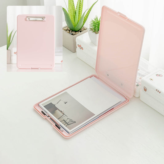 Clipboard with Storage File Box, Foldable A4 Large Capacity Clip Boards Folder, Plastic Clipboard with Pen V1189-WXFWAL-20260319-00536