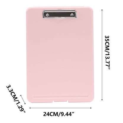 Clipboard with Storage File Box, Foldable A4 Large Capacity Clip Boards Folder, Plastic Clipboard with Pen V1189-WXFWAL-20260319-00536