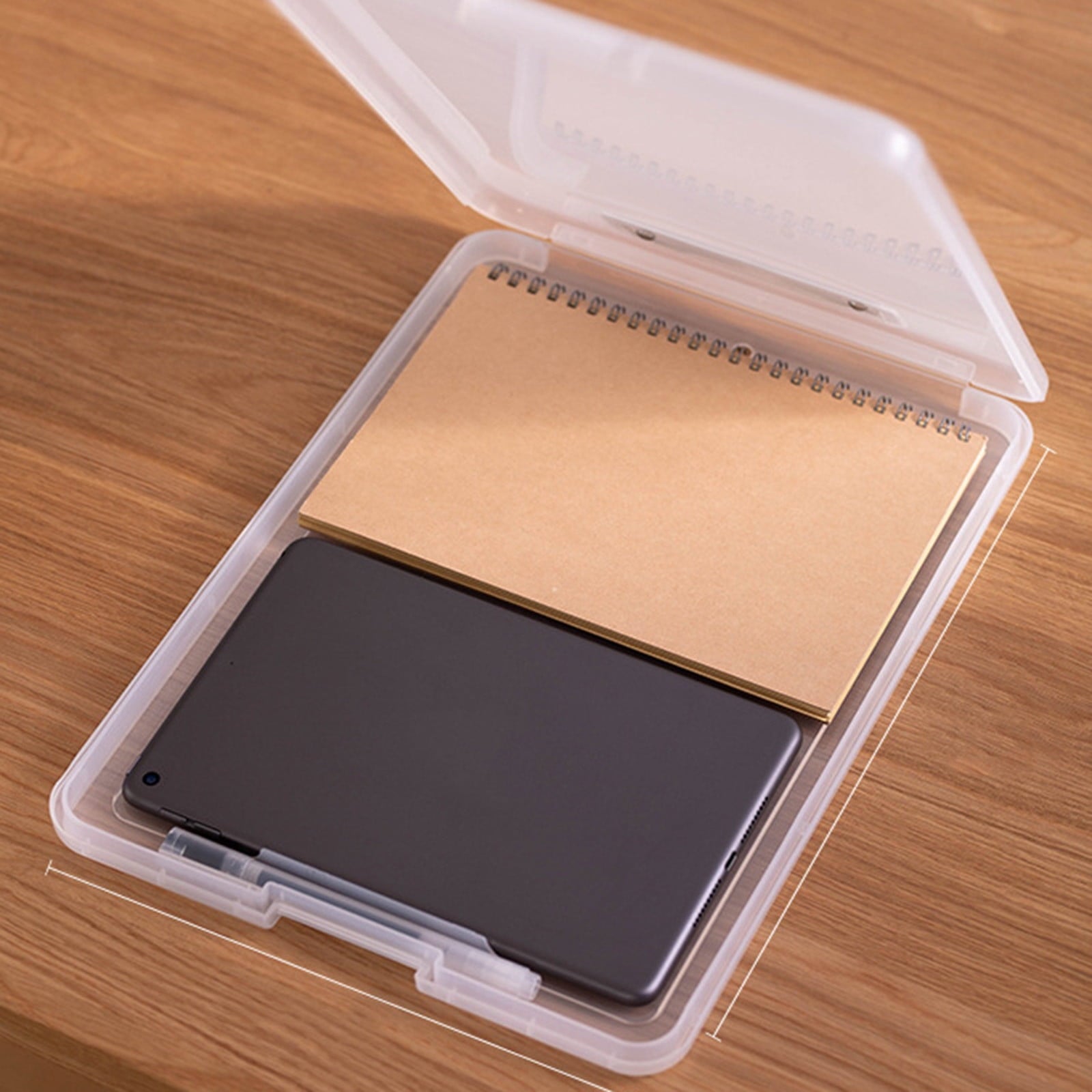 Clipboard with Storage File Box, Foldable A4 Large Capacity Clip Boards Folder, Plastic Clipboard with Pen V1189-WXFWAL-20260319-00536