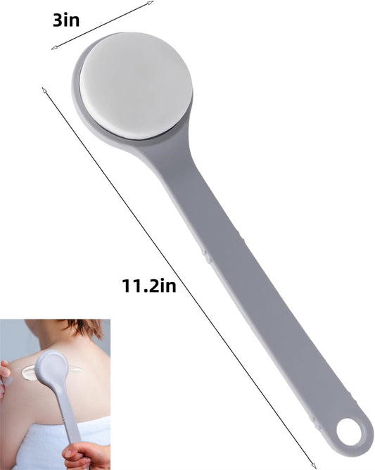 QZS Back Lotion Applicator,11.2x3in Reusable Back Sunscreen Applicator for Home,Portable Gray Body Lotion V1189-WXFWAL-20260319-00537
