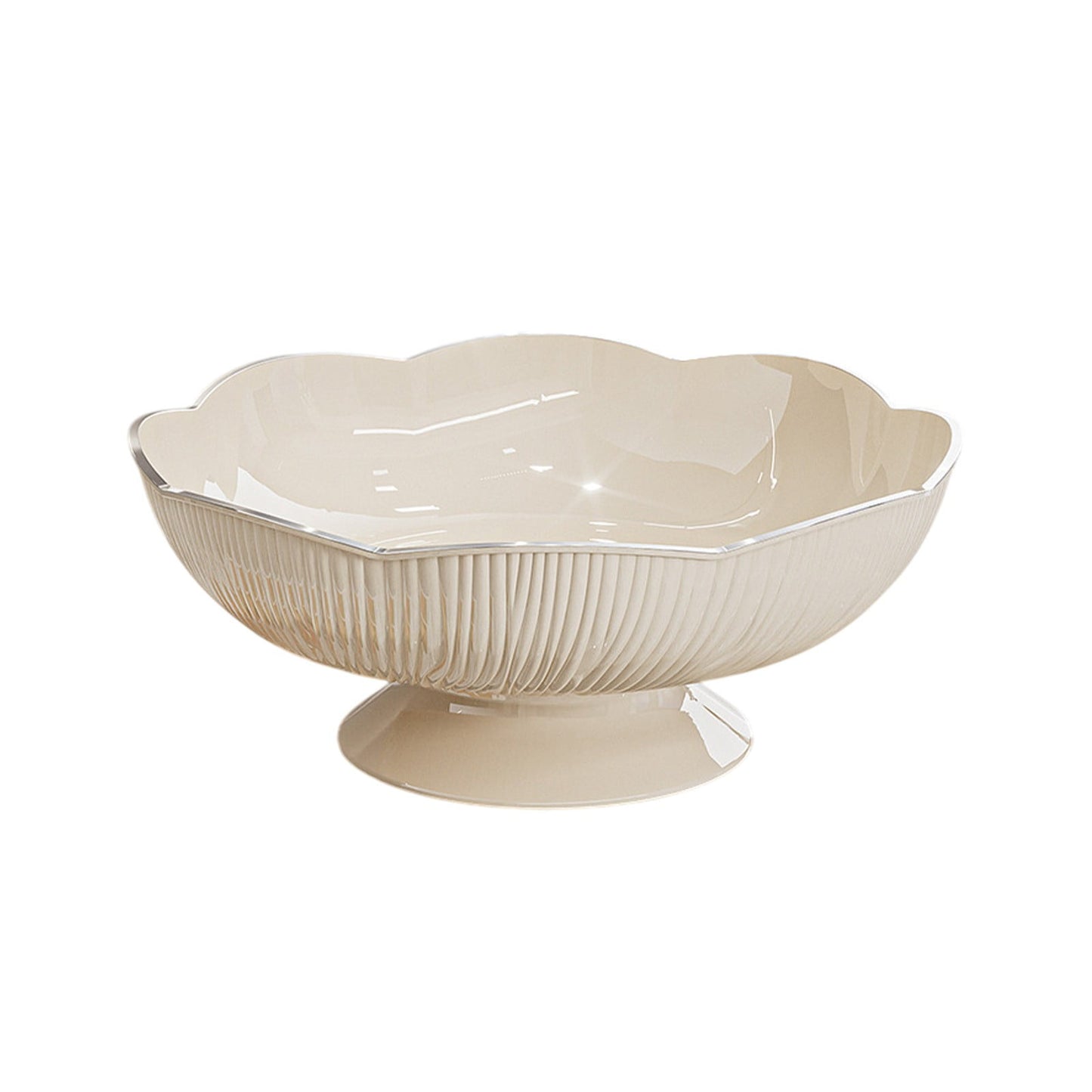 Ceramic Fruit Bowl for Kitchen Counter, Lights Pitches Fruit Plates, Decorative Bowl, Pedestal Bowl, Footed V1189-WXFWAL-20260319-00553