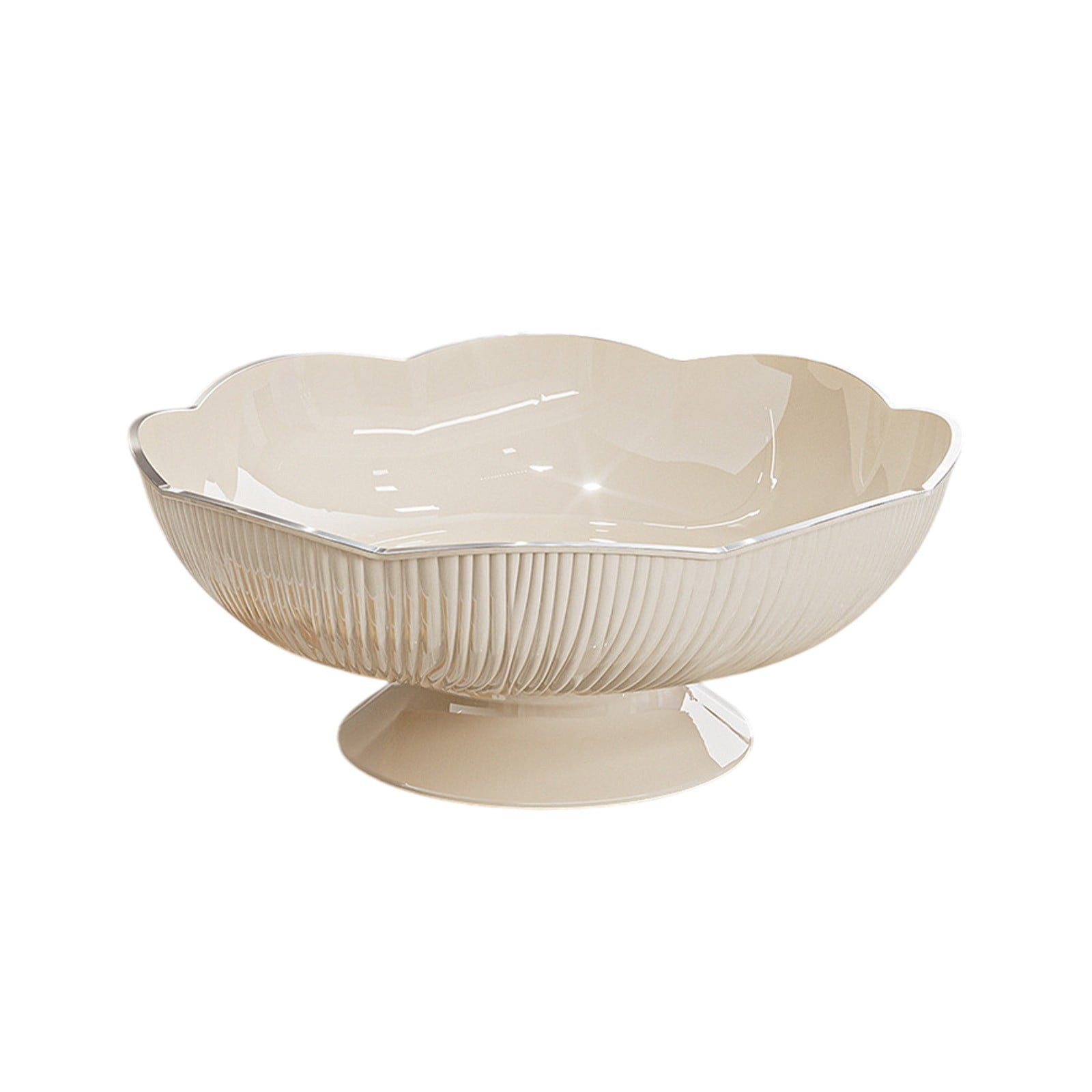 Ceramic Fruit Bowl for Kitchen Counter, Lights Pitches Fruit Plates, Decorative Bowl, Pedestal Bowl, Footed V1189-WXFWAL-20260319-00553