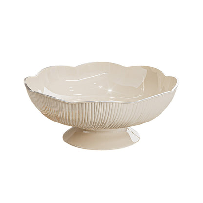 Ceramic Fruit Bowl for Kitchen Counter, Lights Pitches Fruit Plates, Decorative Bowl, Pedestal Bowl, Footed V1189-WXFWAL-20260319-00553