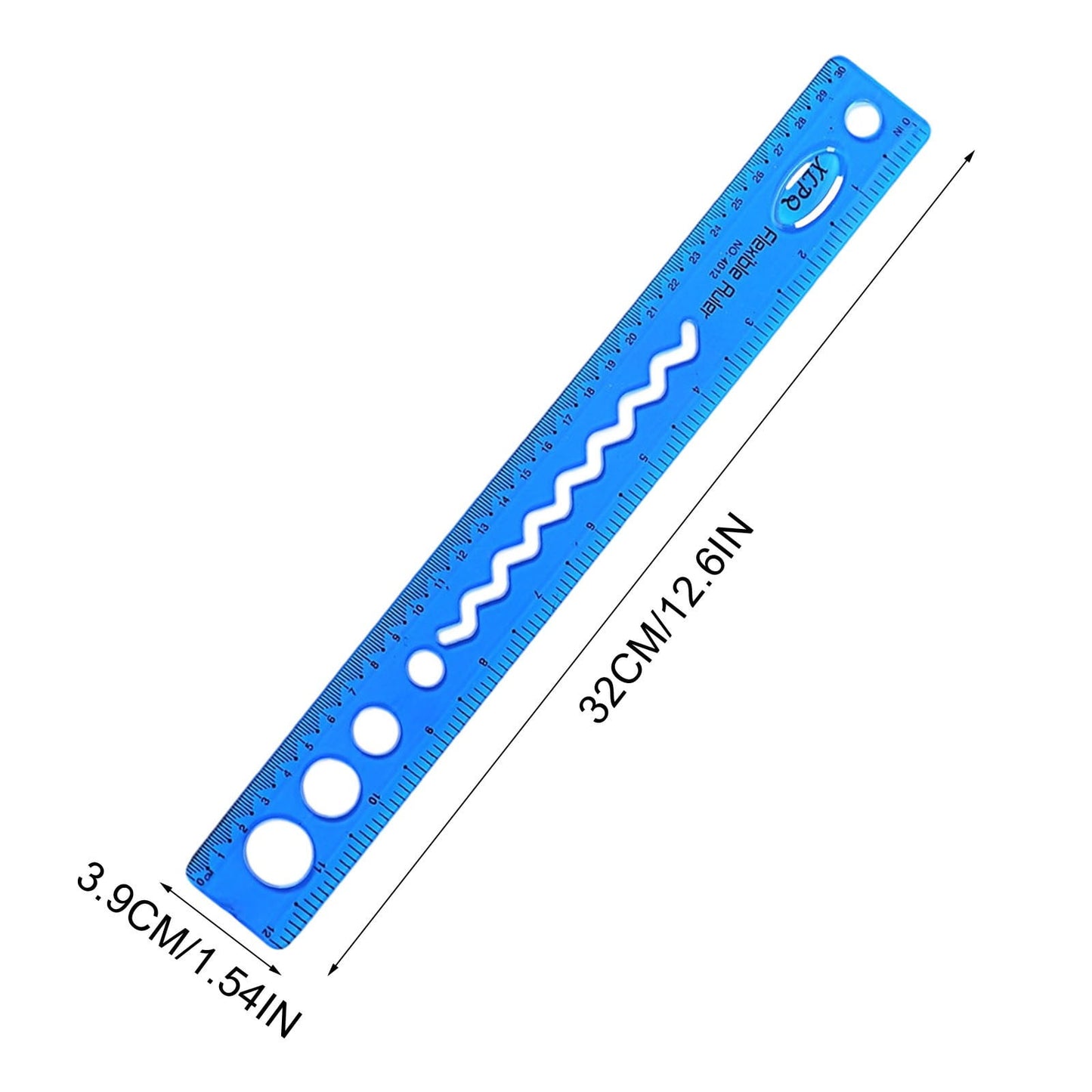 30cm/12inch Flexible Ruler, Rubber Plastic Ruler, Foldable Ruler Folding Soft Plastic Ruler, Shatterproof V1189-WXFWAL-20260319-00554