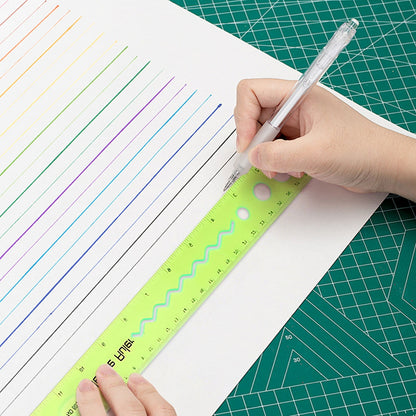 30cm/12inch Flexible Ruler, Rubber Plastic Ruler, Foldable Ruler Folding Soft Plastic Ruler, Shatterproof V1189-WXFWAL-20260319-00556