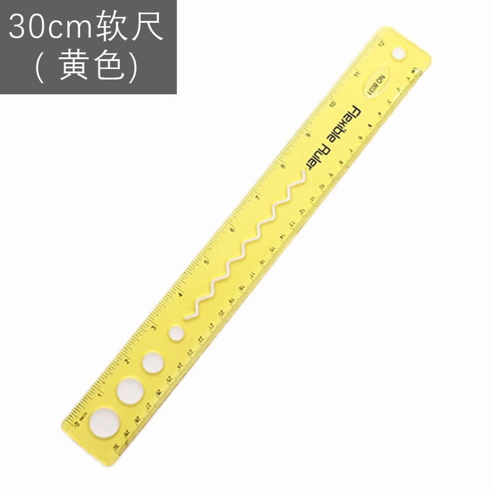 30cm/12inch Flexible Ruler, Rubber Plastic Ruler, Foldable Ruler Folding Soft Plastic Ruler, Shatterproof V1189-WXFWAL-20260319-00557