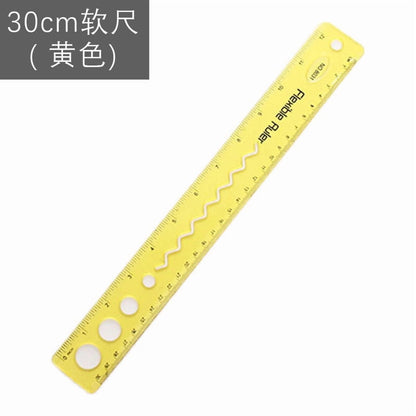 30cm/12inch Flexible Ruler, Rubber Plastic Ruler, Foldable Ruler Folding Soft Plastic Ruler, Shatterproof V1189-WXFWAL-20260319-00557