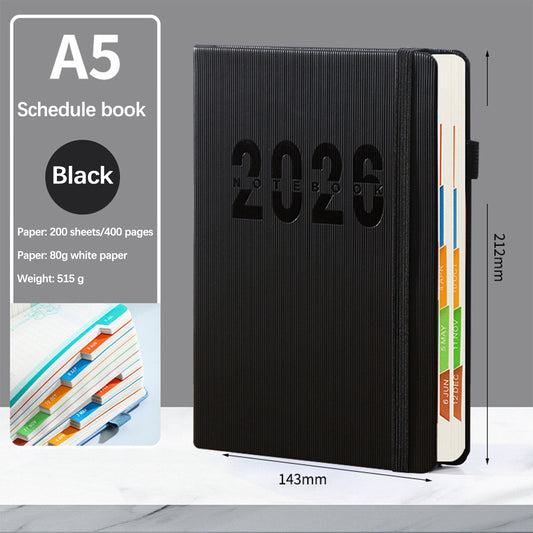 2026 Weekly Planner Notebook, Daily Planner Hardcover Calendar with Tabs and Pen Strap, 200 Pages Journaling V1189-WXFWAL-20260319-00567