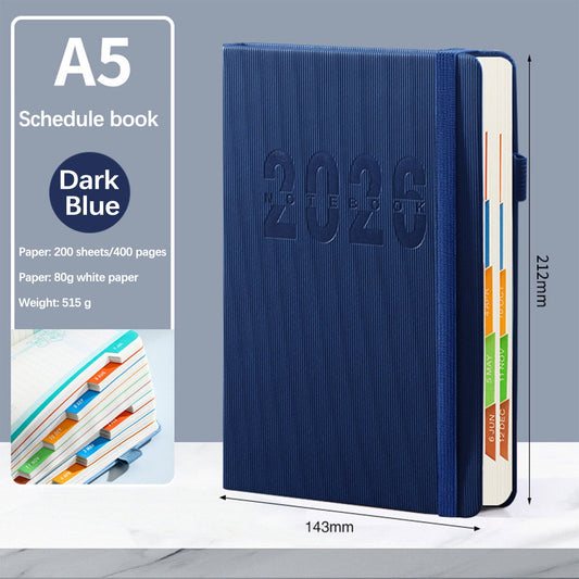 2026 Weekly Planner Notebook, Daily Planner Hardcover Calendar with Tabs and Pen Strap, 200 Pages Journaling V1189-WXFWAL-20260319-00568