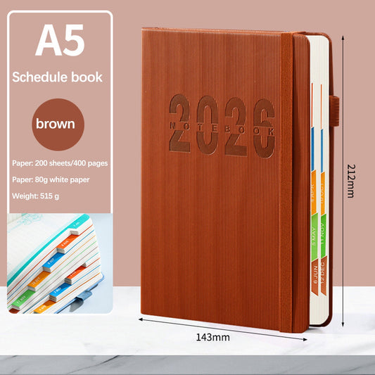 2026 Weekly Planner Notebook, Daily Planner Hardcover Calendar with Tabs and Pen Strap, 200 Pages Journaling V1189-WXFWAL-20260319-00569