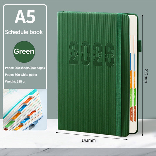2026 Weekly Planner Notebook, Daily Planner Hardcover Calendar with Tabs and Pen Strap, 200 Pages Journaling V1189-WXFWAL-20260319-00570