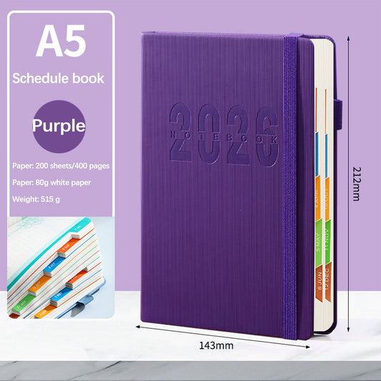 2026 Weekly Planner Notebook, Daily Planner Hardcover Calendar with Tabs and Pen Strap, 200 Pages Journaling V1189-WXFWAL-20260319-00572