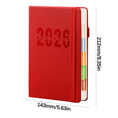 2026 Weekly Planner Notebook, Daily Planner Hardcover Calendar with Tabs and Pen Strap, 200 Pages Journaling V1189-WXFWAL-20260319-00573