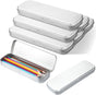 6 Pcs Tin Pencil Case Metal Pencil Case Empty Hinged Stainless Steel Box Rectangular for Brushes Crayon V1189-WXFWAL-20260319-00576