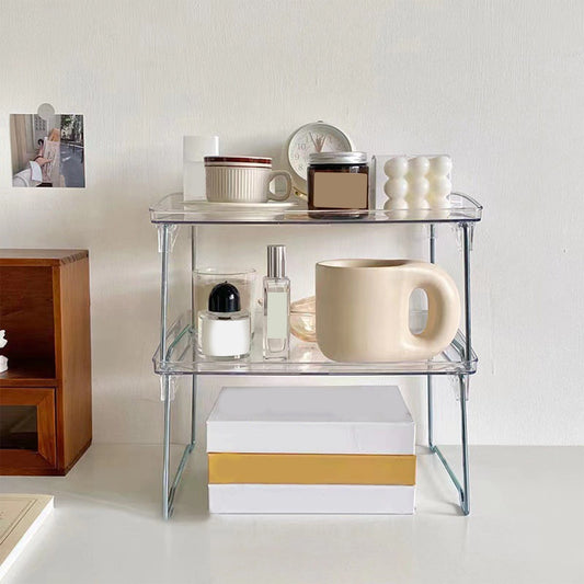 Cabinet Organizer Shelf, Stackable Kitchen Counter Shelves, Spice Rack, Countertop Organizers, Clear Plastic V1189-WXFWAL-20260319-00577