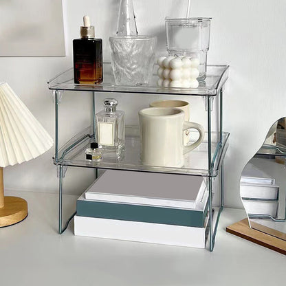 Cabinet Organizer Shelf, Stackable Kitchen Counter Shelves, Spice Rack, Countertop Organizers, Clear Plastic V1189-WXFWAL-20260319-00577
