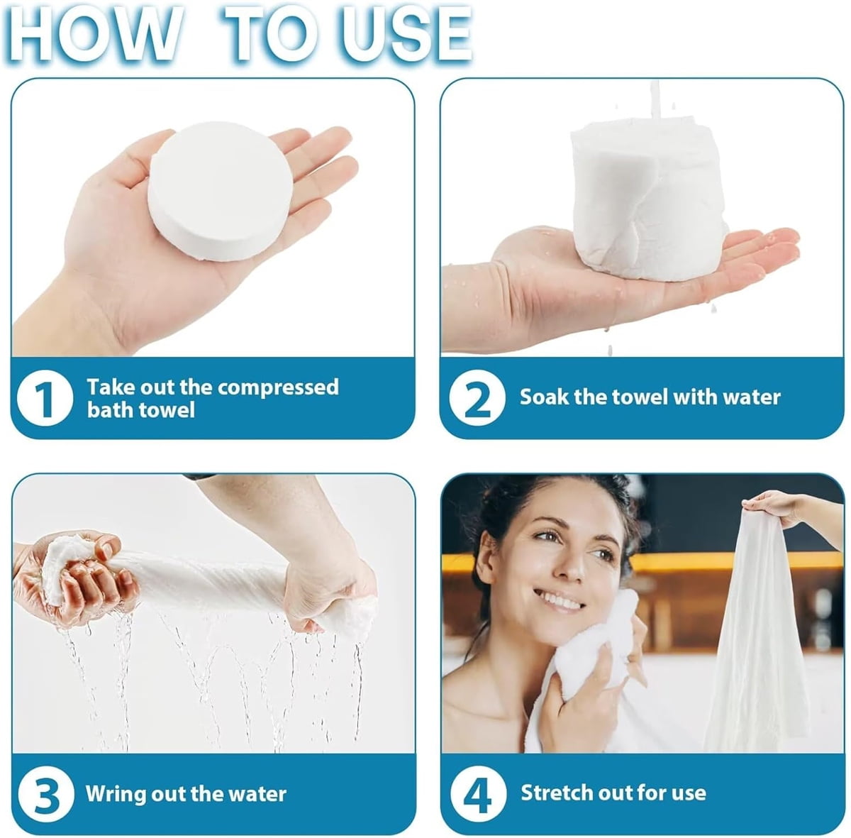 QZS Thicker Compressed Towel Tablets,Disposable Compressed Bath Towel,Portable Compressed Coin Tissue for V1189-WXFWAL-20260319-00585