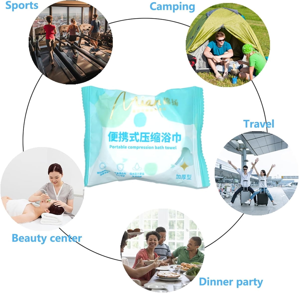QZS Thicker Compressed Towel Tablets,Disposable Compressed Bath Towel,Portable Compressed Coin Tissue for V1189-WXFWAL-20260319-00585