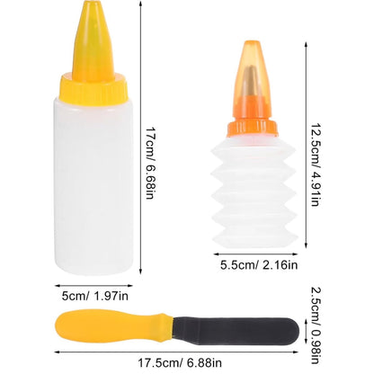 Tutuviw 6Pcs Cookie Decorating Squeeze Bottles for Icing,Icing Bottles with Stainless Steel Piping V1189-WXFWAL-20260319-00593