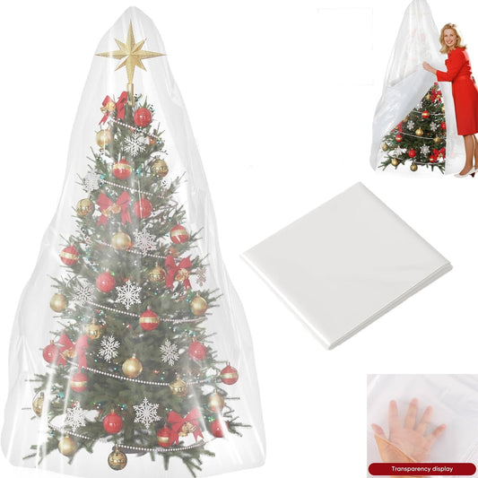 Tutuviw Christmas Tree Storage Bag,Clear Waterproof Xmas Trees Upright Cover Extra Large Plastic Bags V1189-WXFWAL-20260319-00594