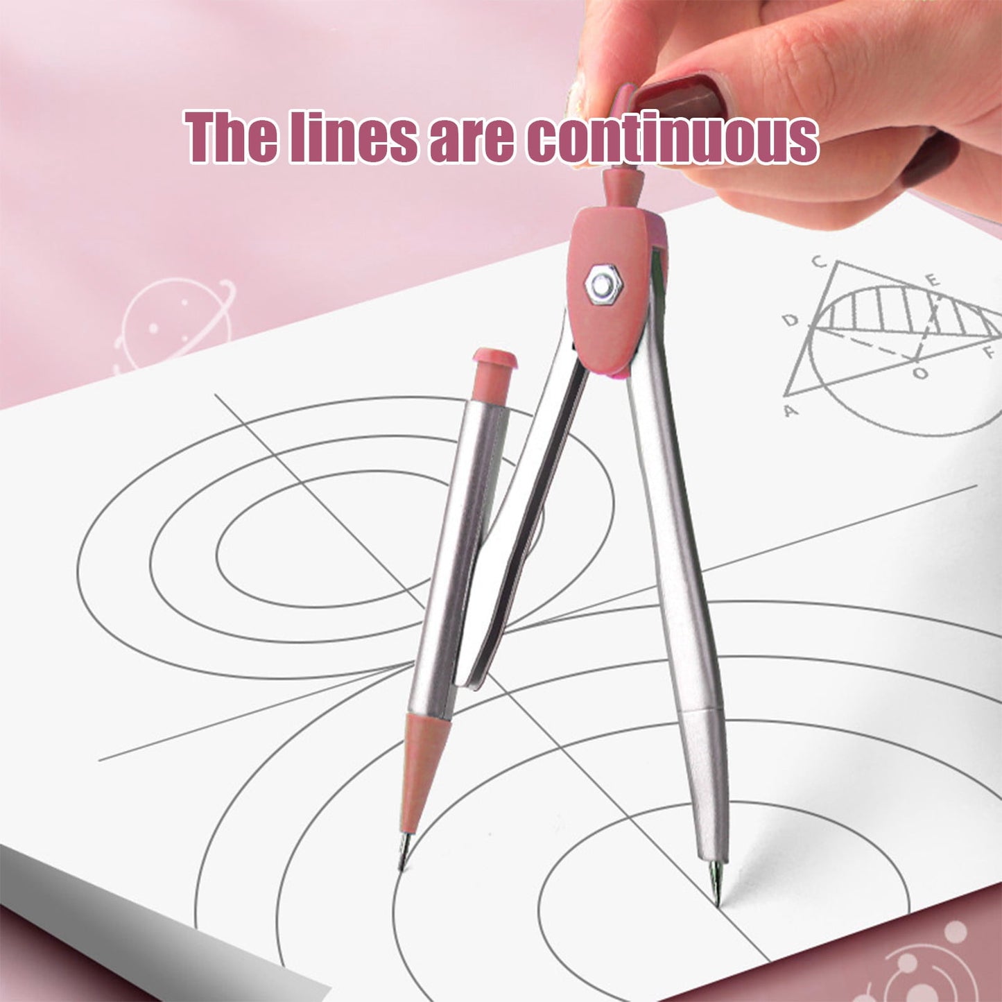 Compass Geometry Tool, Protractor and Compass Set, Metal Box Drawing Compass with Rulers, Math Compass Kit, V1189-WXFWAL-20260319-00613