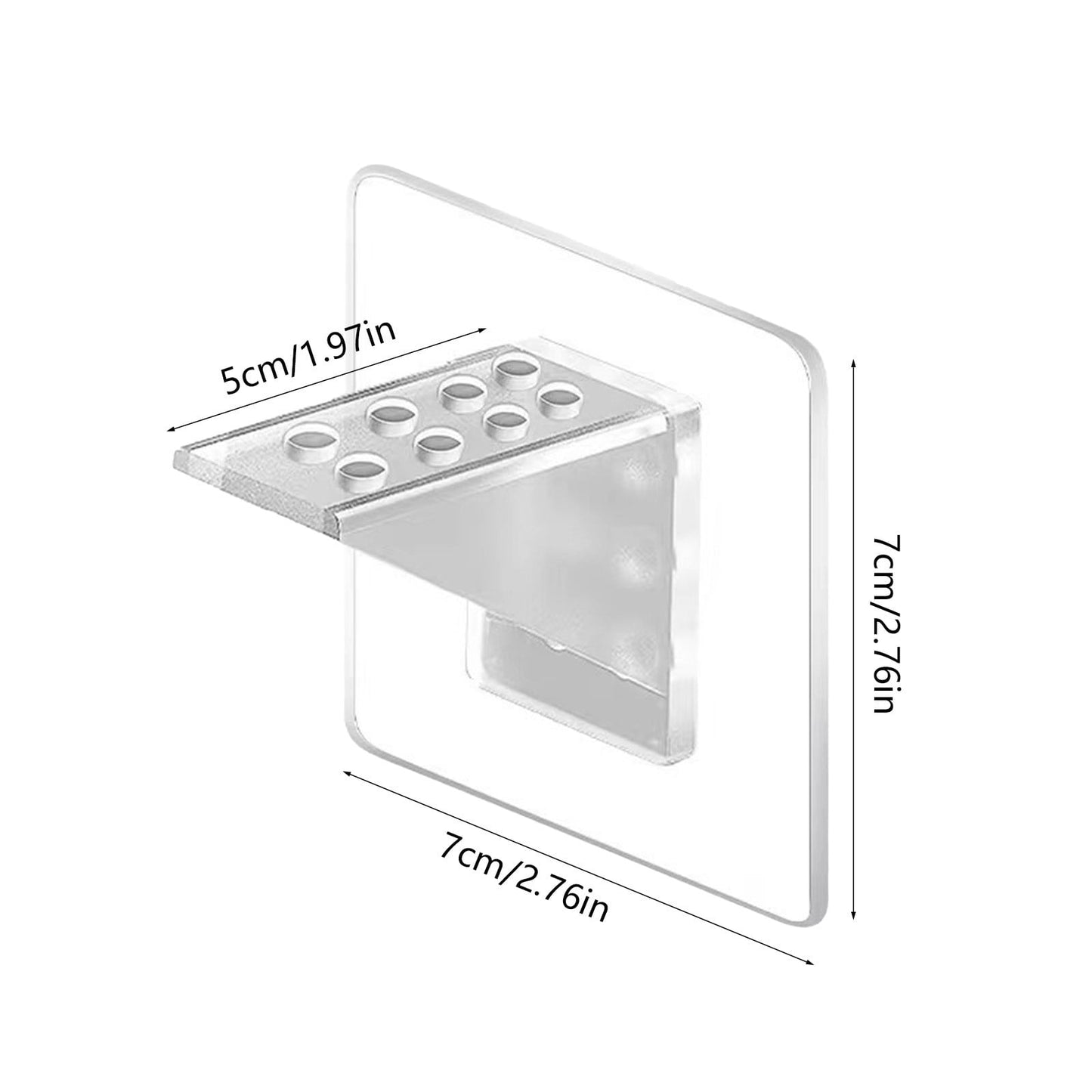 Adhesive Shelf Bracket, No-Drill Shelf Support Hooks, Clear Plastic Adhesive Wall-Mounted Bracket for Closet V1189-WXFWAL-20260319-00618