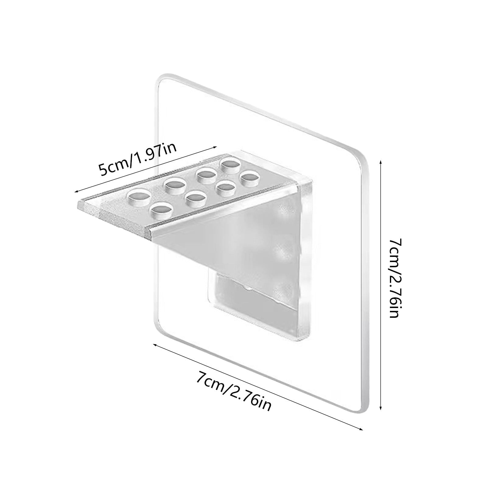 Adhesive Shelf Bracket, No-Drill Shelf Support Hooks, Clear Plastic Adhesive Wall-Mounted Bracket for Closet V1189-WXFWAL-20260319-00618