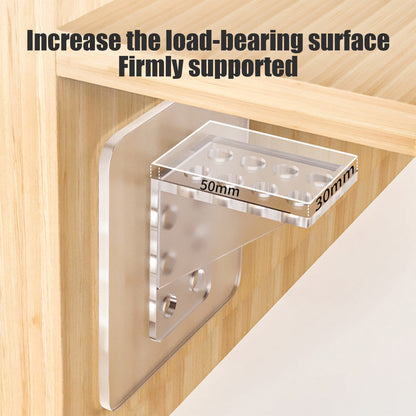 Adhesive Shelf Bracket, No-Drill Shelf Support Hooks, Clear Plastic Adhesive Wall-Mounted Bracket for Closet V1189-WXFWAL-20260319-00618