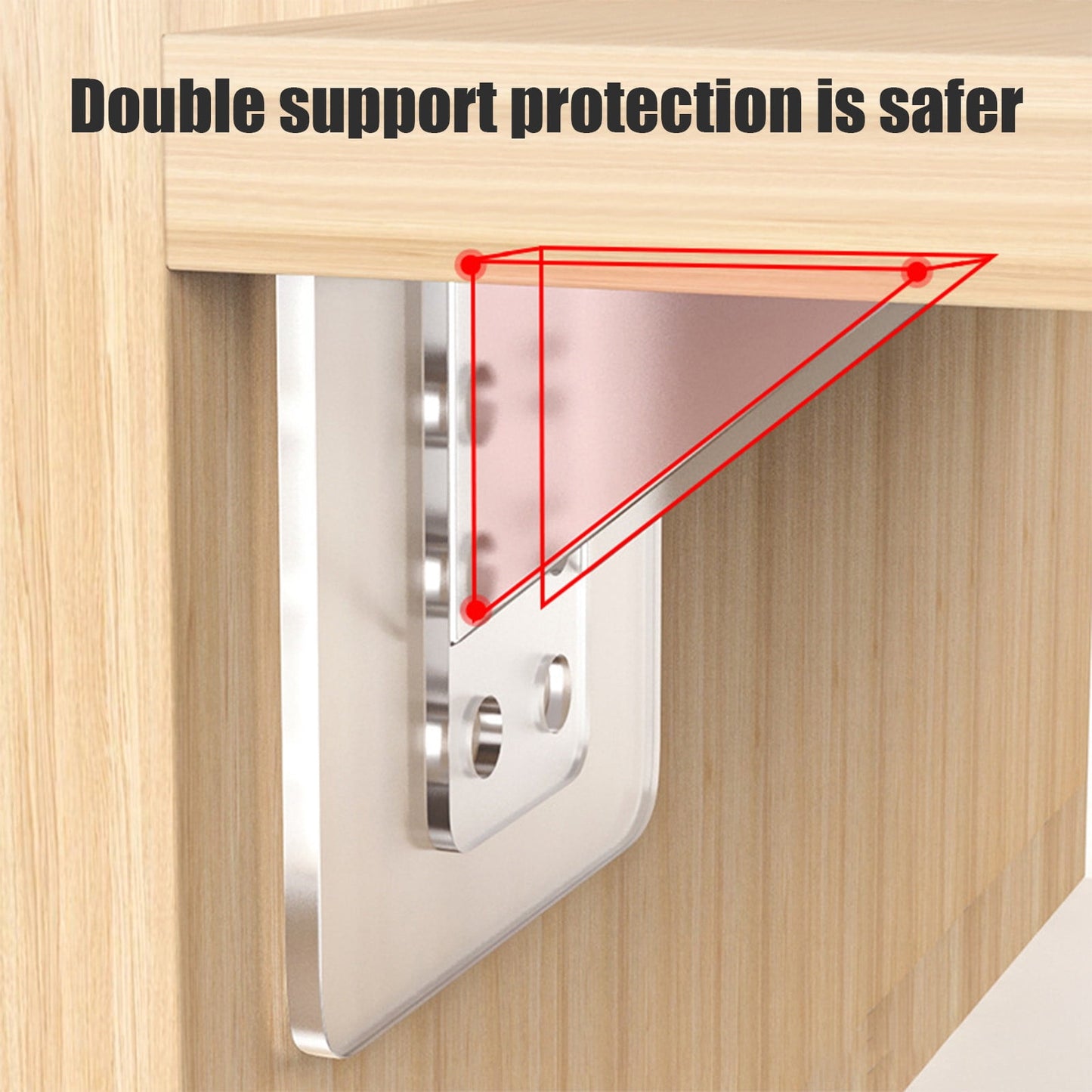 Adhesive Shelf Bracket, No-Drill Shelf Support Hooks, Clear Plastic Adhesive Wall-Mounted Bracket for Closet V1189-WXFWAL-20260319-00618