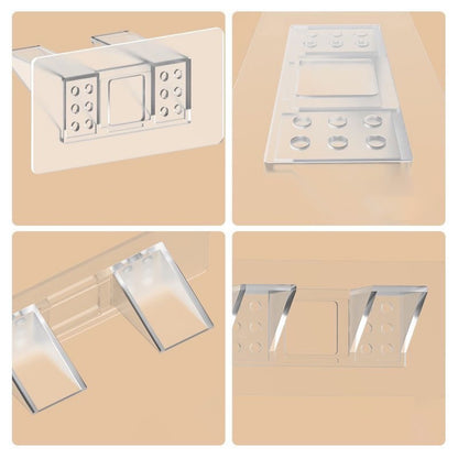 Adhesive Shelf Bracket, No-Drill Shelf Support Hooks, Clear Plastic Adhesive Wall-Mounted Bracket for Closet V1189-WXFWAL-20260319-00619