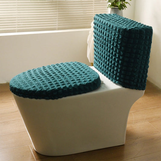 Toilet Lid Cover and Toilet Tank Cover Stretch Toilet Covers Set for Bathroom, Split Toilet Cover, Polyester V1189-WXFWAL-20260319-00622