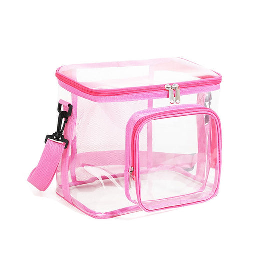 Extra Large Clear Cosmetic Makeup Bag, Transparent PVC Tote Shoulder Bag, Waterproof Clear Toiletry Carry V1189-WXFWAL-20260319-00630