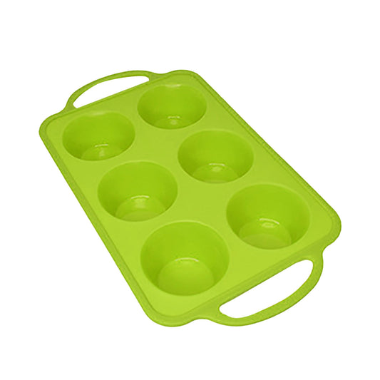 Jumbo Silicone Muffin Pan, Non-stick Large Silicone Cupcake Pan with Handles 6 Cup, Silicon Muffin Tin Tray V1189-WXFWAL-20260319-00639