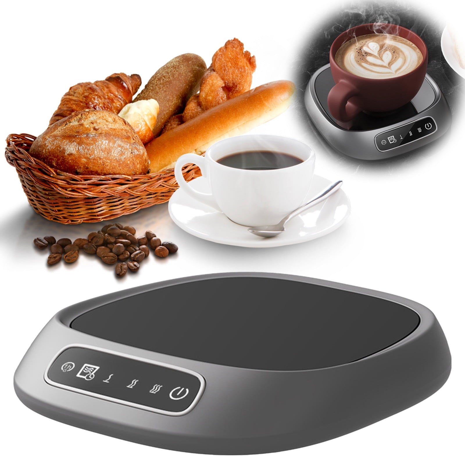 Coffee Mug Warmer, Mug Warmer for Office Desk, Electric Coffee Cup Warmer for Desk with 3-Temp Settings, V1189-WXFWAL-20260319-00645